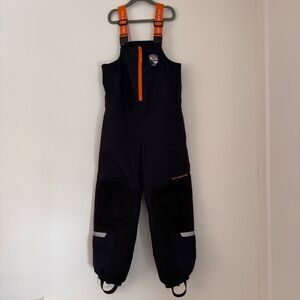 Polarn O. Pyret Kids' Bold Orange and Dark Blue Ski Bib Snowsuit